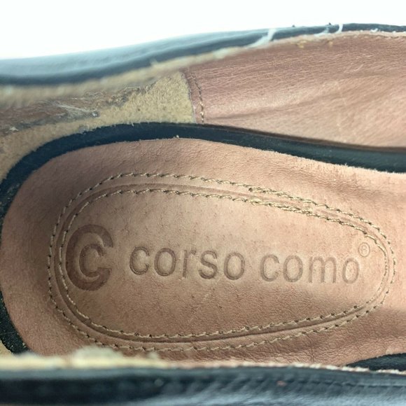 Corso Como Black Leather Heels Pumps Wms Sz 6.5M - Picture 8 of 8